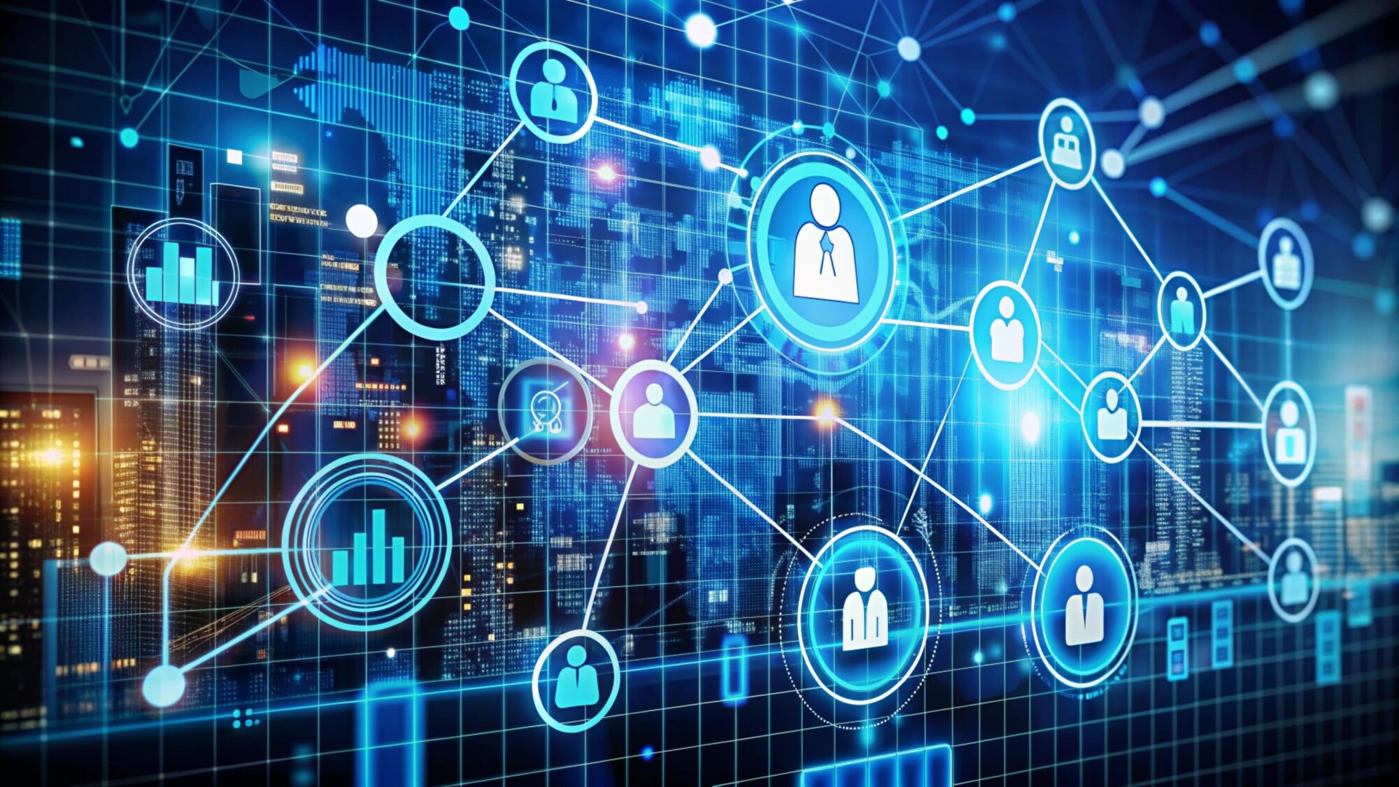 Network Of People In A Digital World.